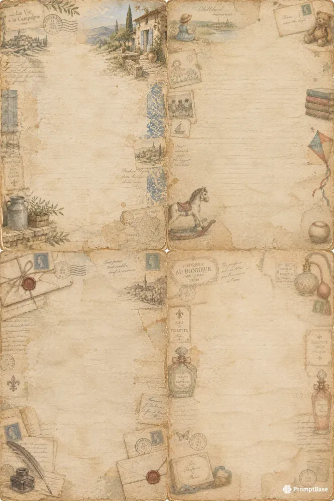 Shabby Chic Junk Journal Papers