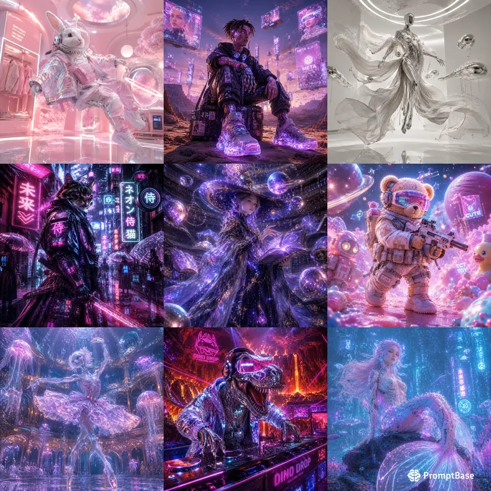 Soft Neon Scifi Portraits