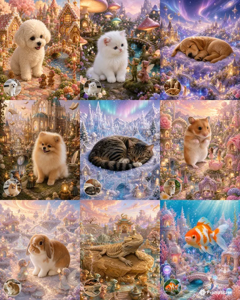 Pets In Miniature Fantasy Worlds