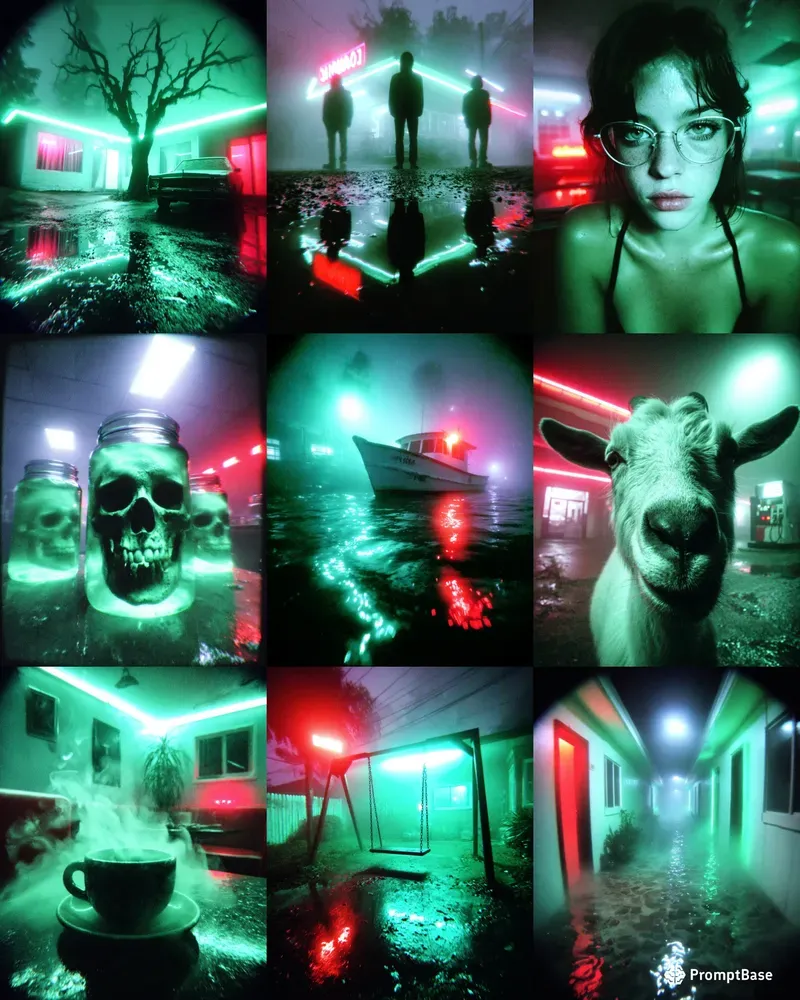 Neon Liminal Horror Cinematics