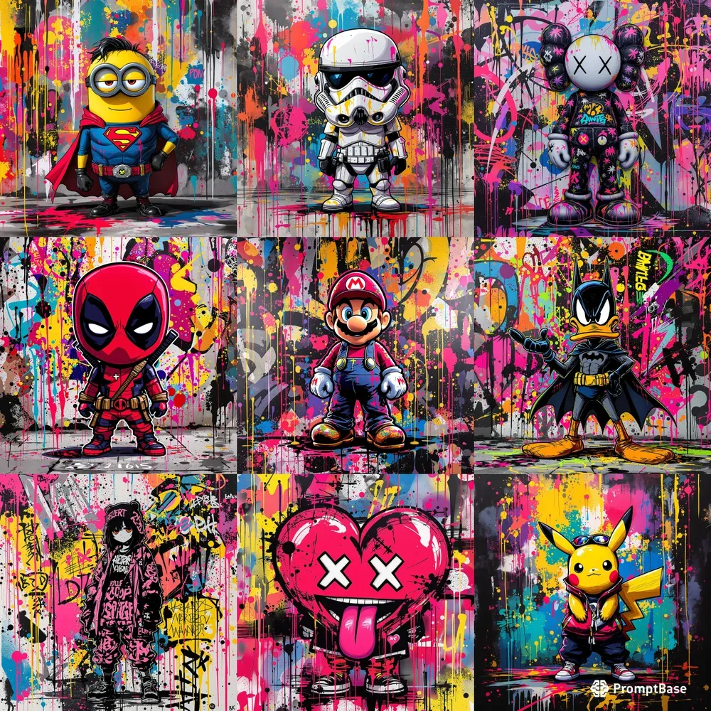 Hype Graffiti Character Anime Street Art