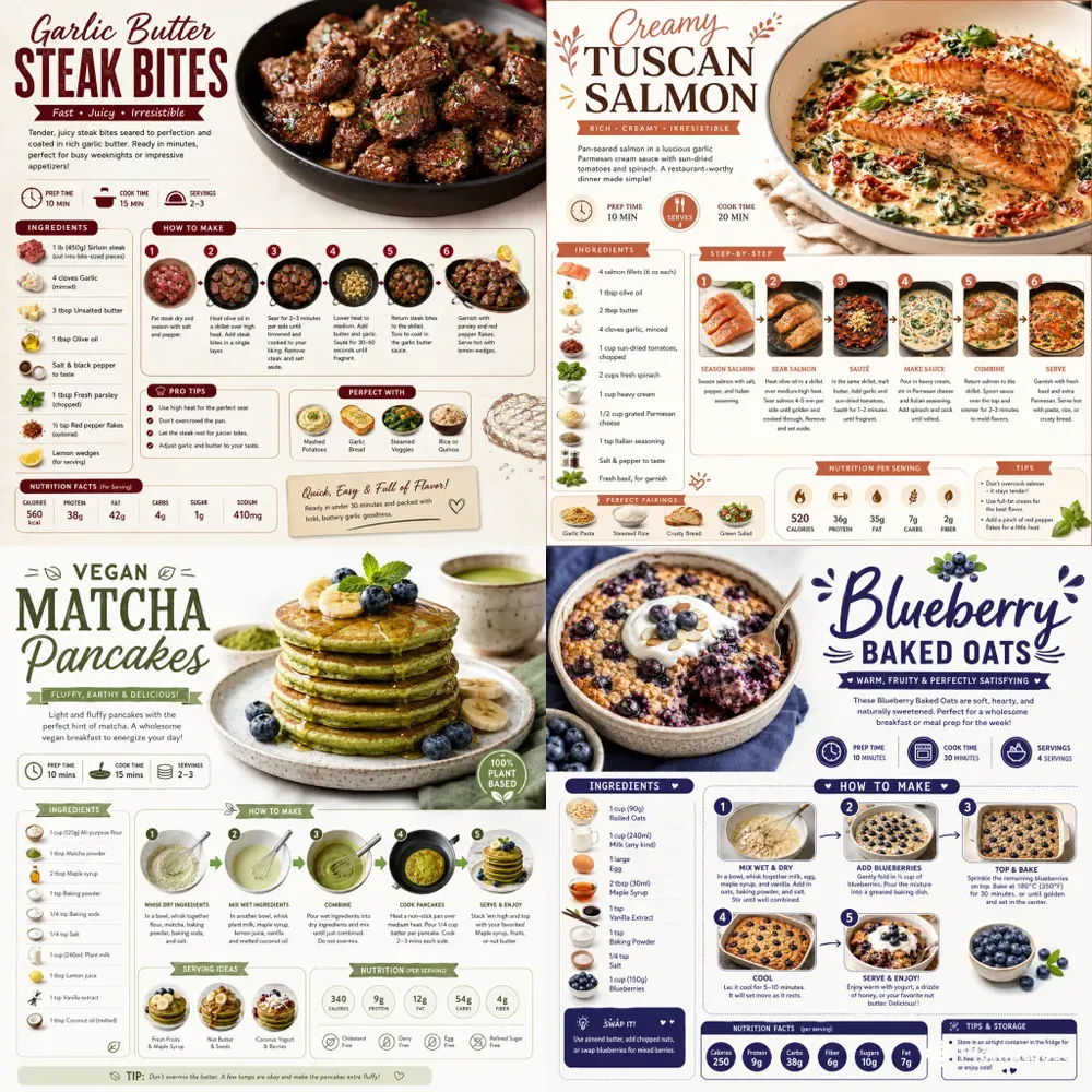 Modern Recipe Infographics