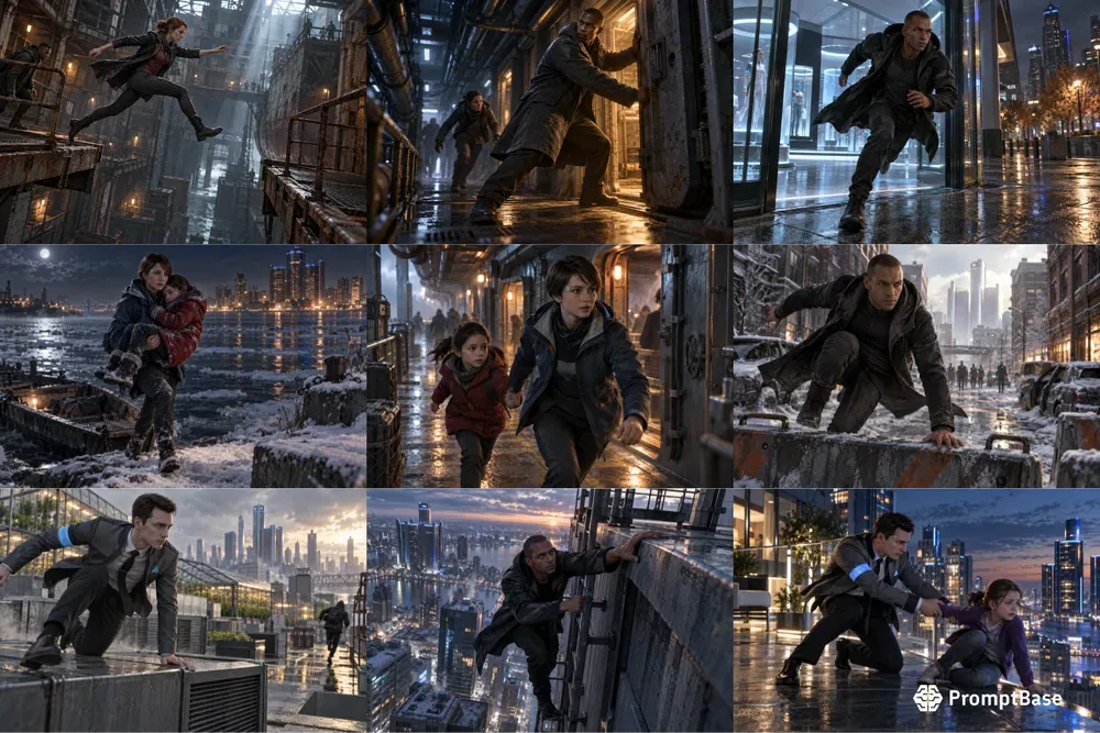 Detroit Android Action Scenes