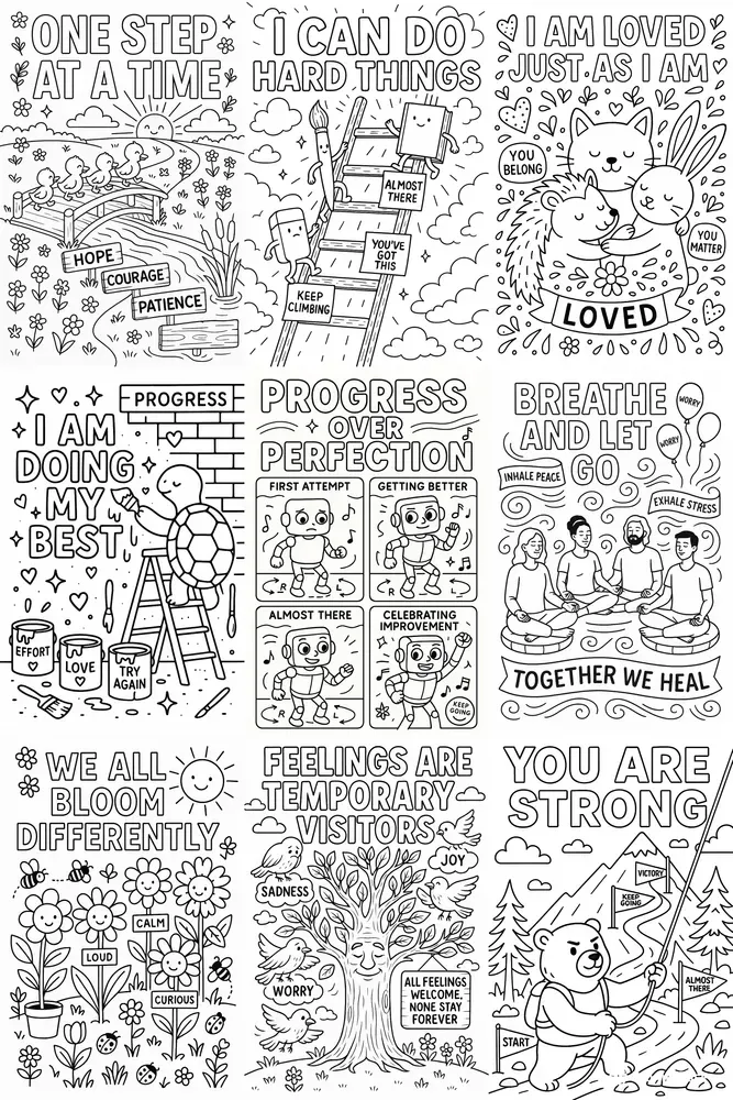 Mental Health Coloring Pages