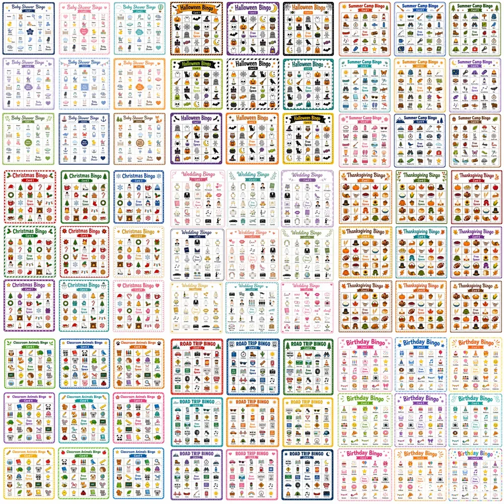 Printable Bingo Card Sets Any Theme