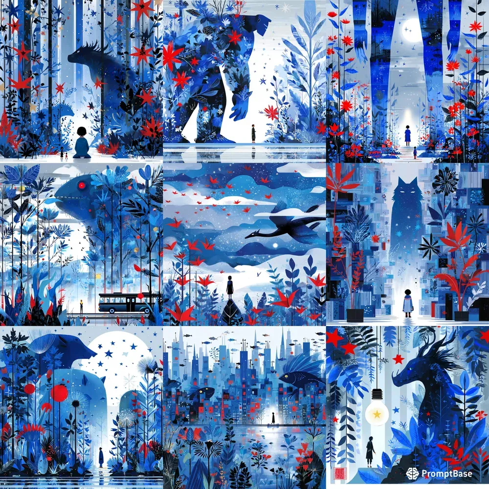 Azure Shadows Of Crimson