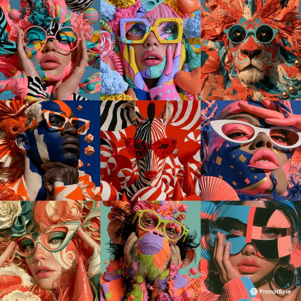 Surreal Pop Art Portrait Playgrounds