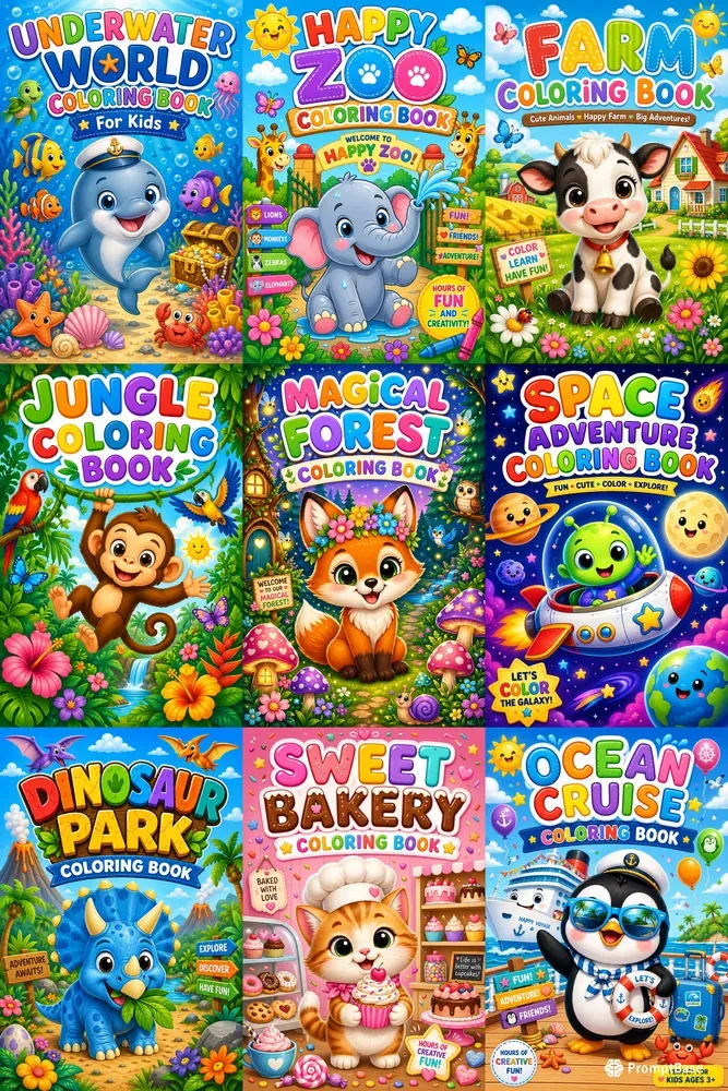 Coloring Book Child Covers