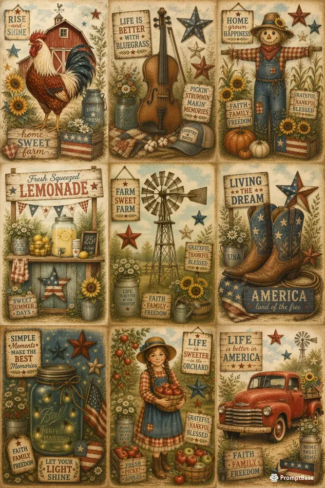 Heartfelt Americana Junk Journals