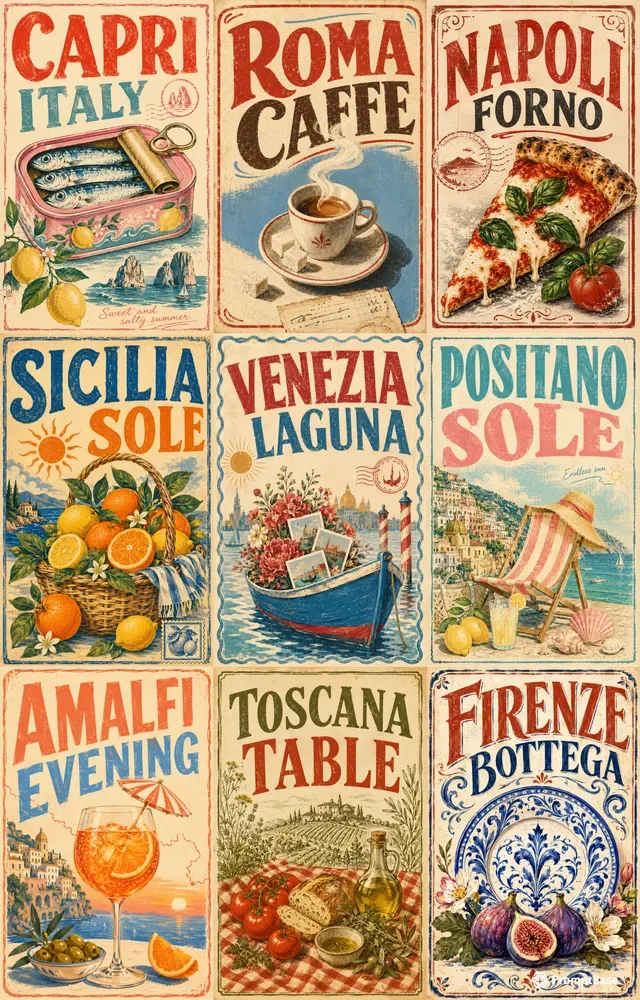 Vintage Italian Souvenir Posters