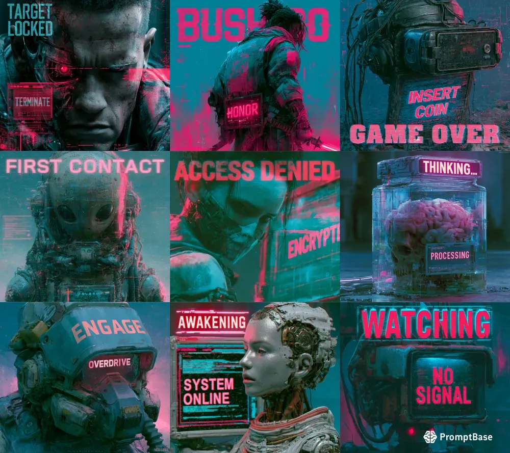 Cyberpunk Glitch Visions