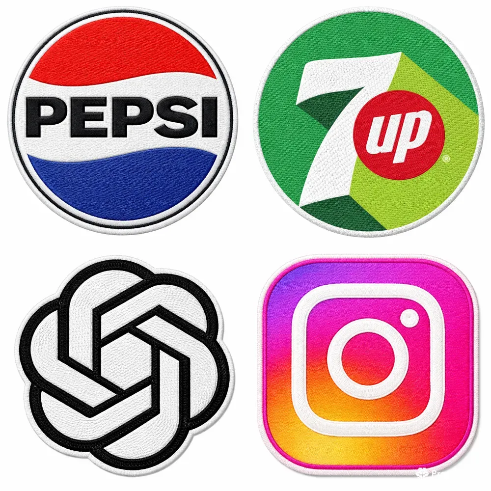 Realistic Embroidered Logo Patches