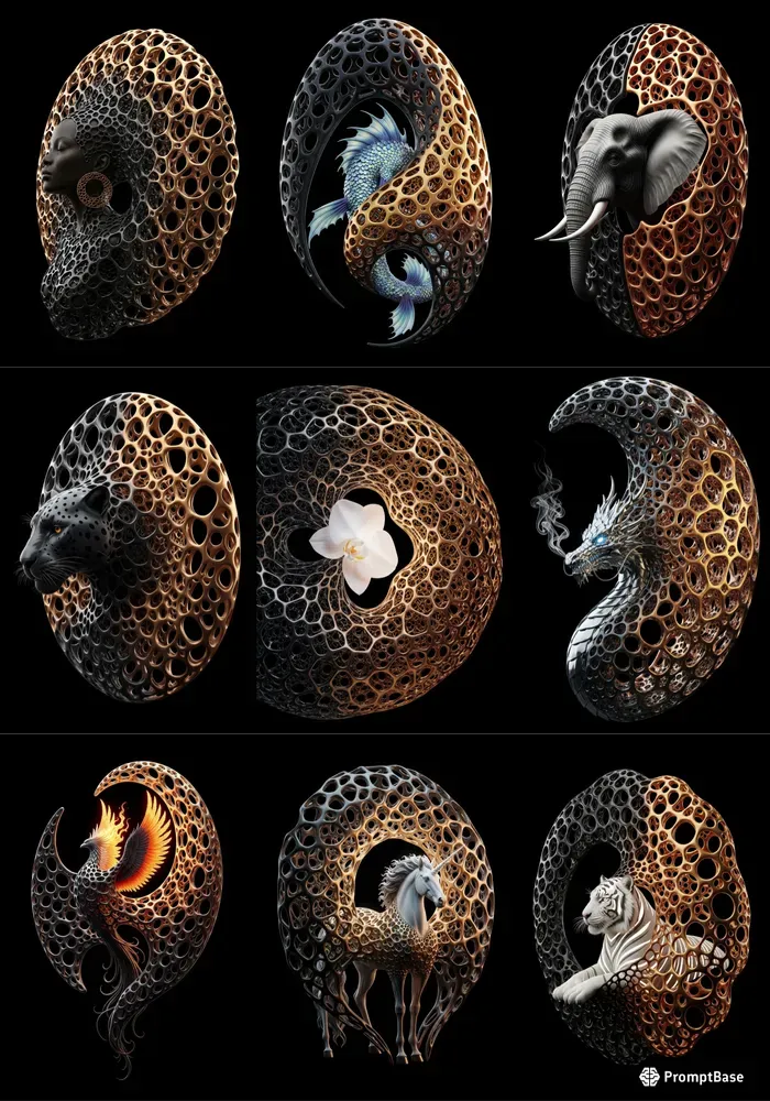 Futuristic Sculptural Portraits