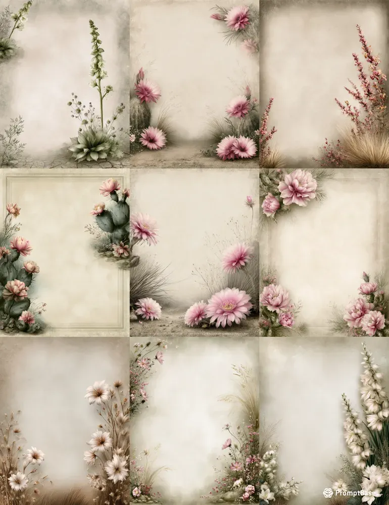 Desert Botanicals Junk Journal Pages