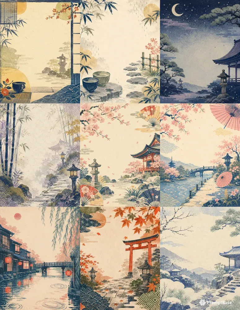 Japanese Print Backgrounds