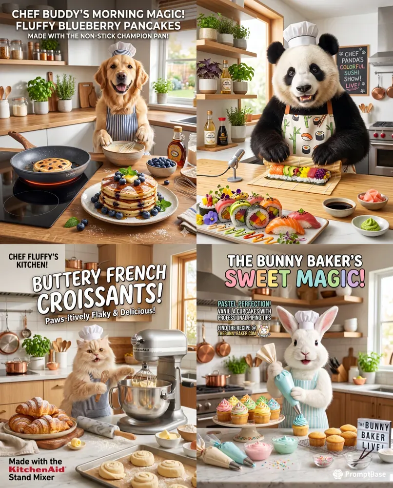 Funny Animal Chef Ads