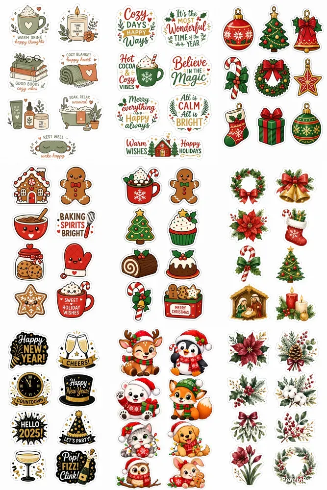 Holiday Sticker Sheet Generator