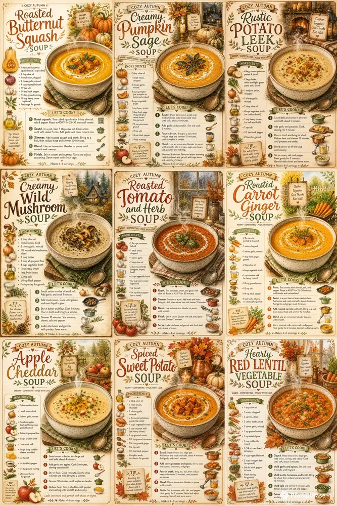 Fall Soup Recipe Cards