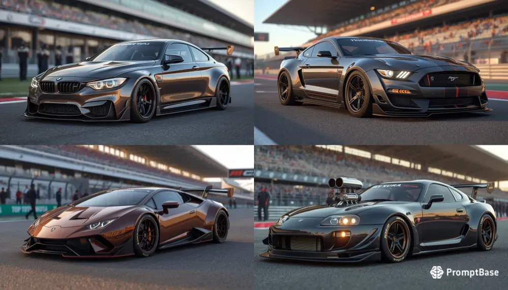 Widebody Racing Car 3D Cinematic Renders