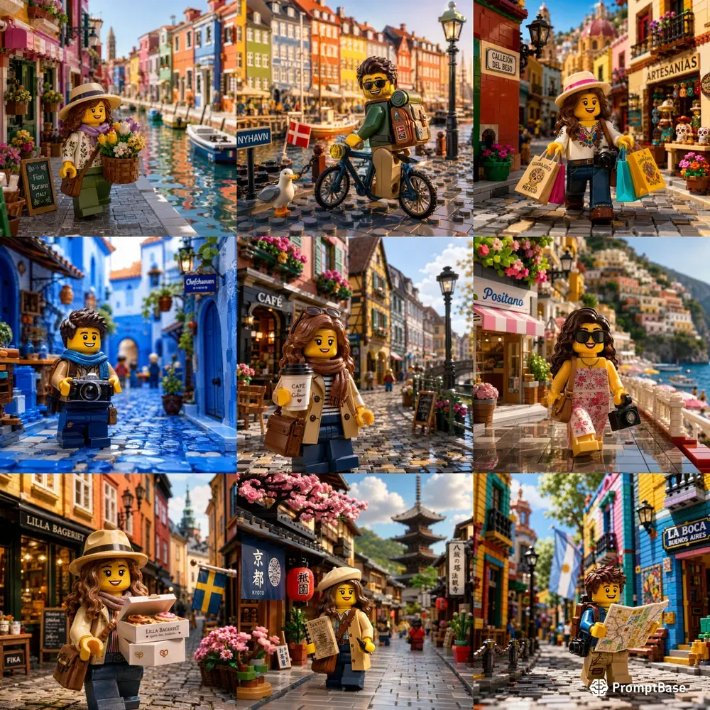 Cute Lego Travel Street Scenes