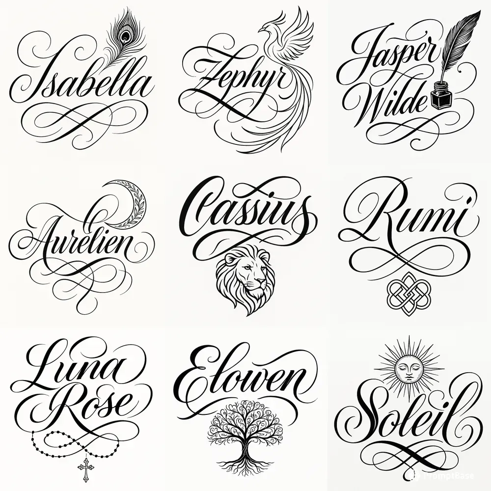 Premium Calligraphy Design Prompts
