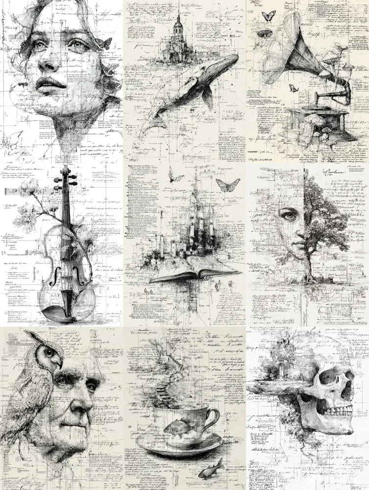 Scribbles Notes And Doodle Sketches Pages