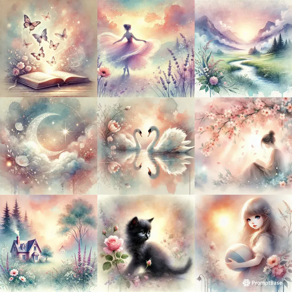 Soft Pastel Watercolor Dreams