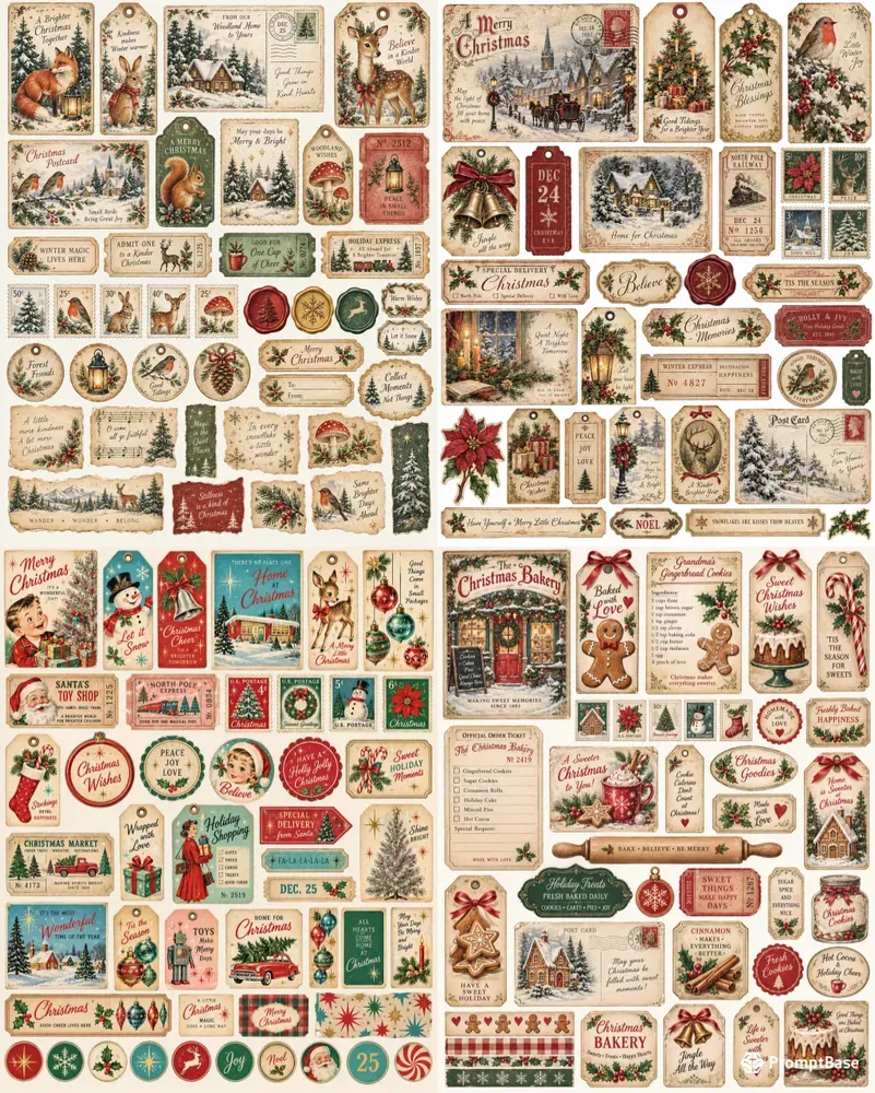 Christmas Junk Journal Kit Generator