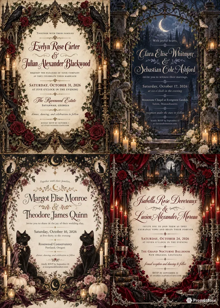 Halloween Wedding Invitation Designer