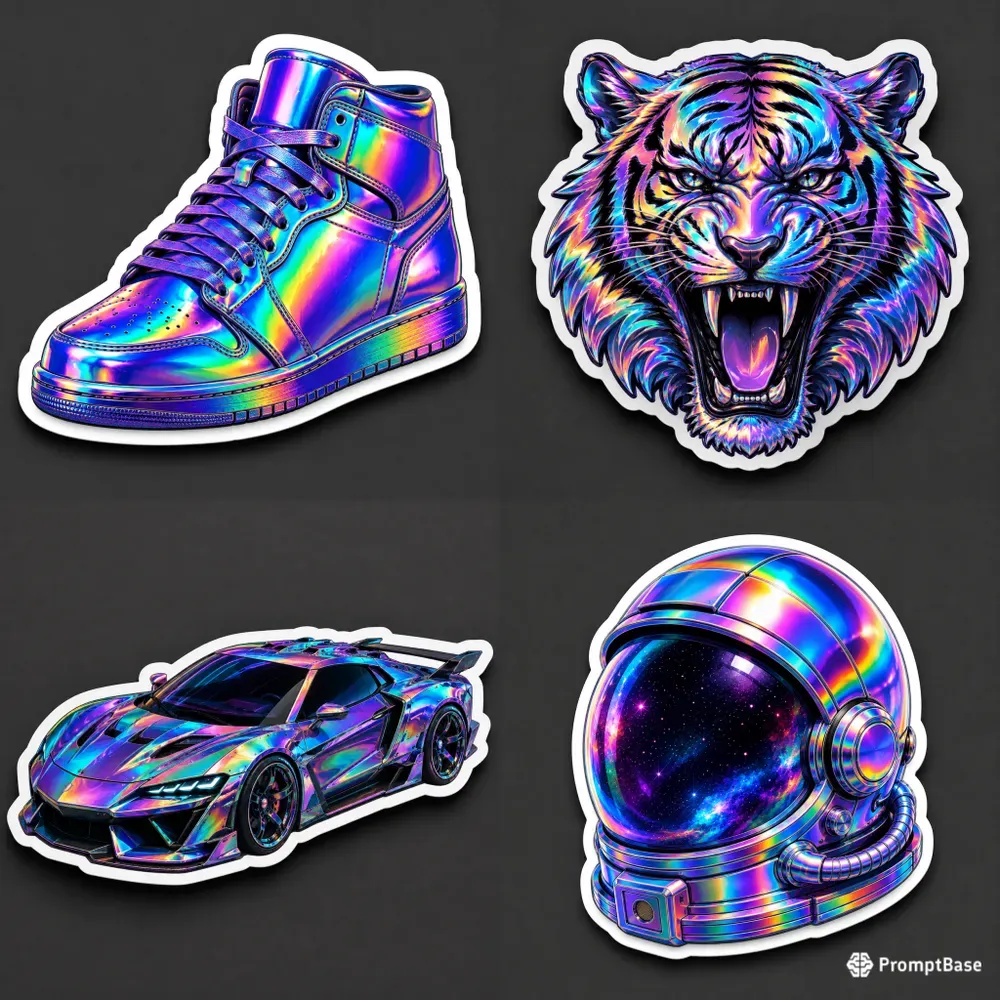 3D Diecut Holographic Sticker Generator