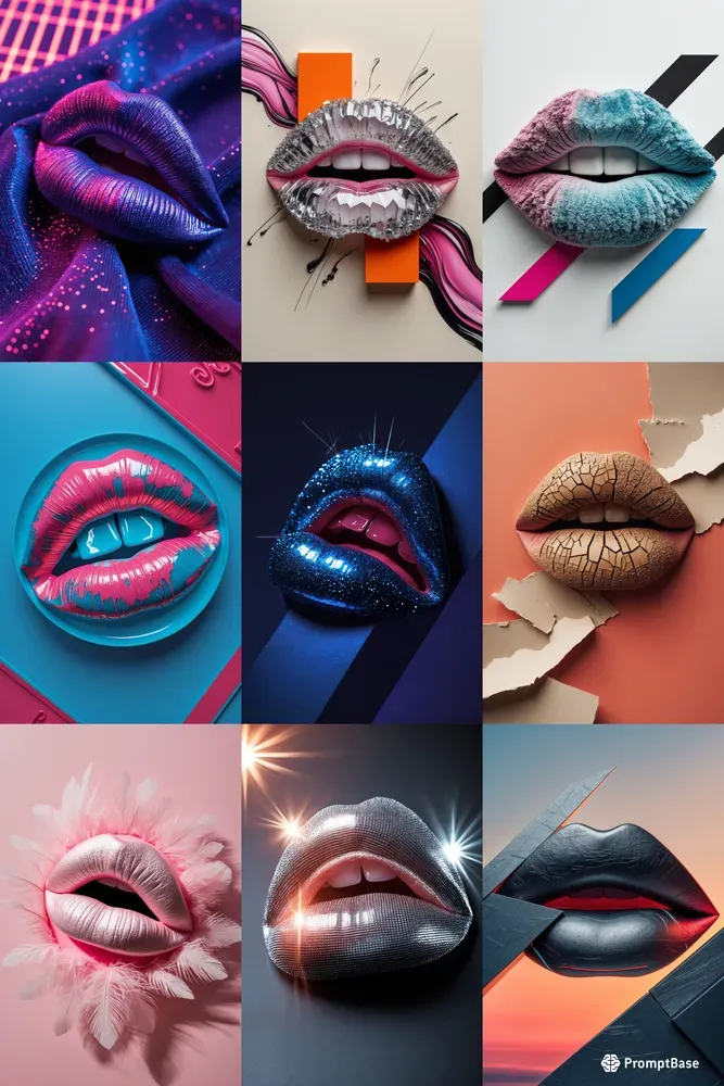 Bold Lips With Textural Contrasts