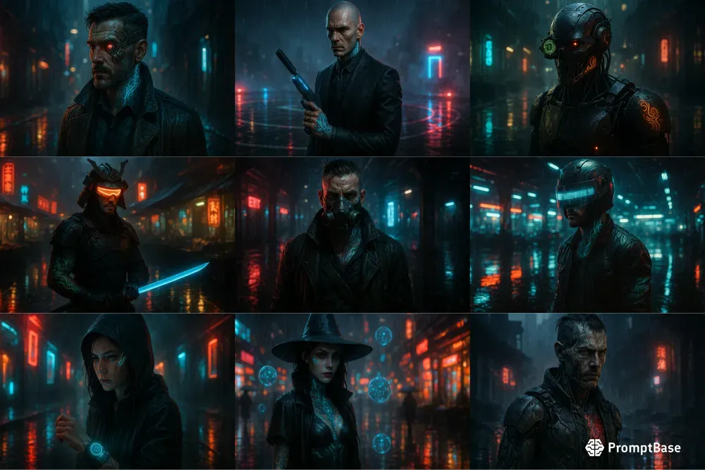 Cyberpunk Portraits 8k  Packs