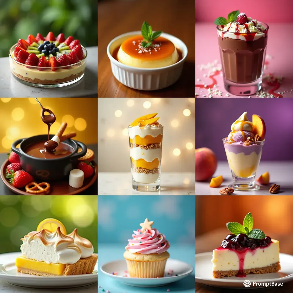 Gourmet Dessert Photography Shots