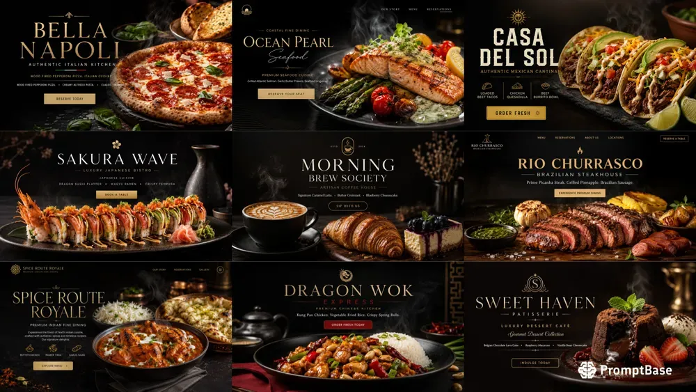 Luxury Restaurant Hero Banners