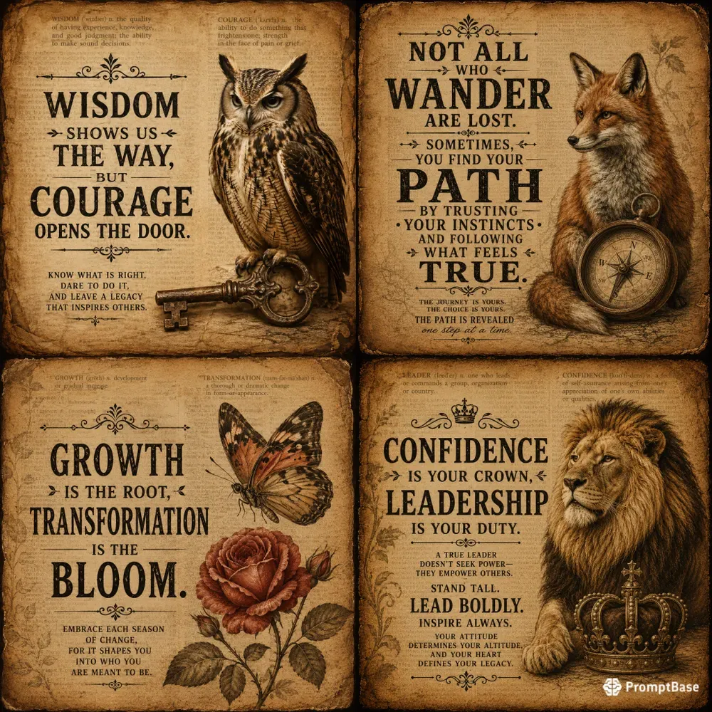 Vintage Butterfly Quote Poster Art