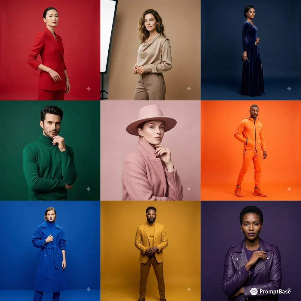 Monochromatic Studio Portrait Photos