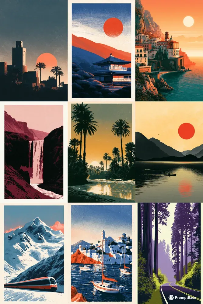 Vintage Travel Poster Series