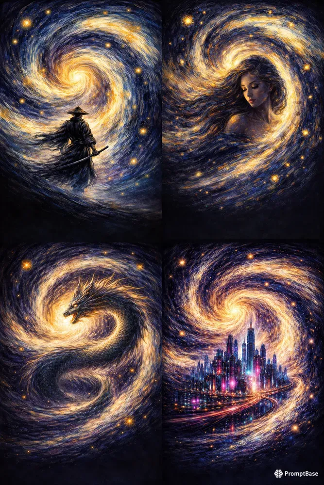 Van Gogh Swirl Poster Generator
