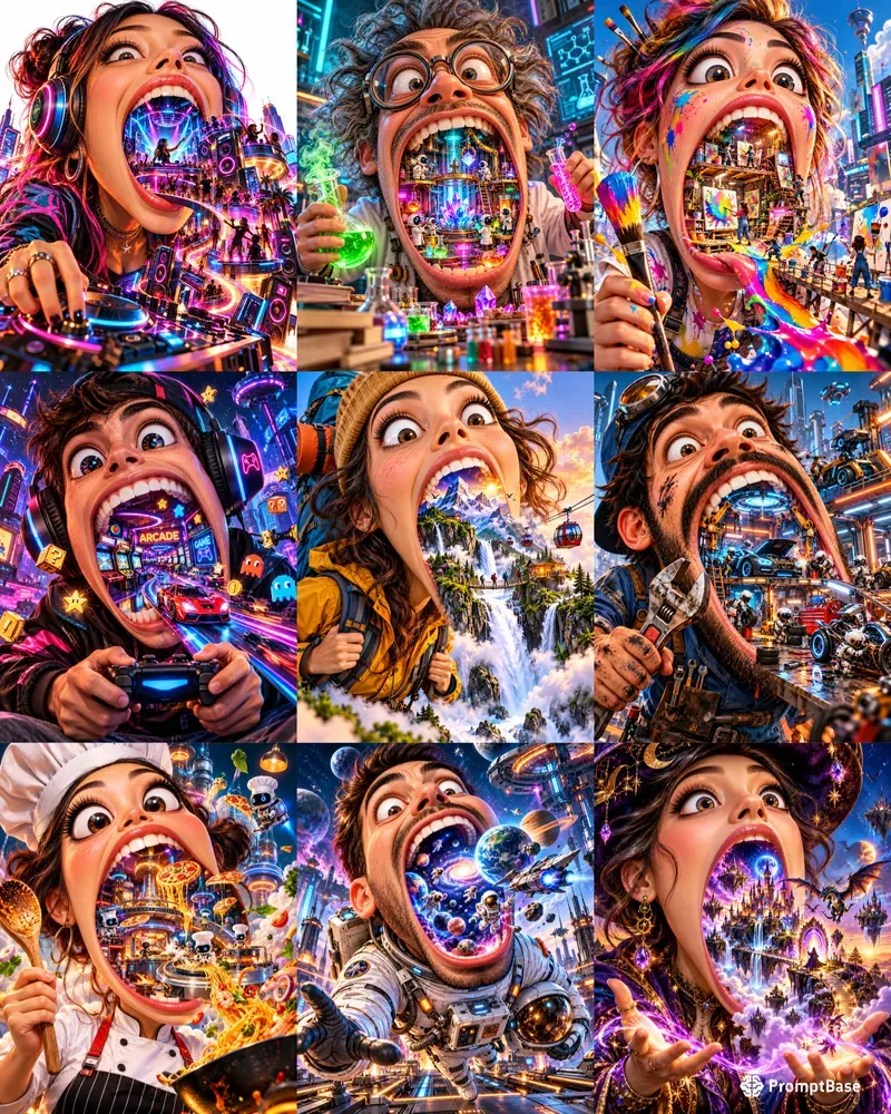 Surreal Giant Head Posters