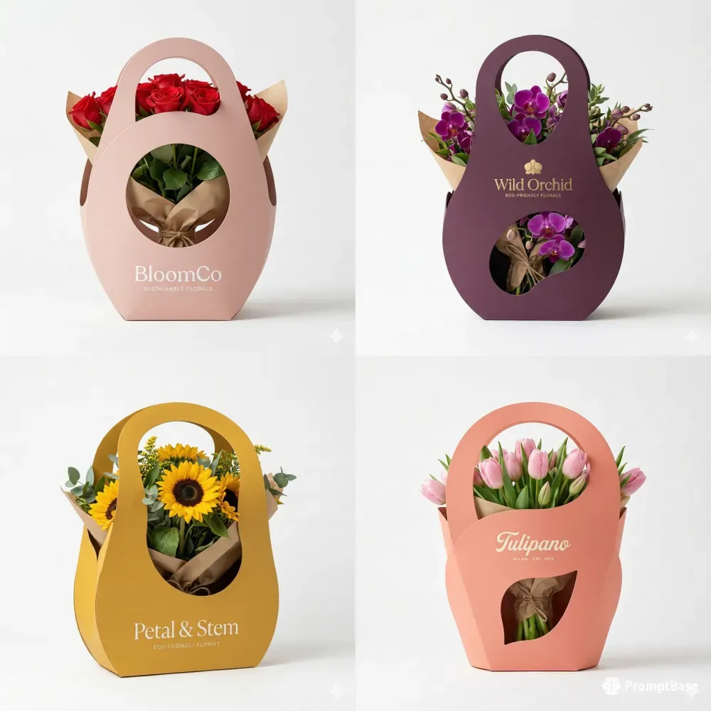 Minimal Flower Packaging Mockups