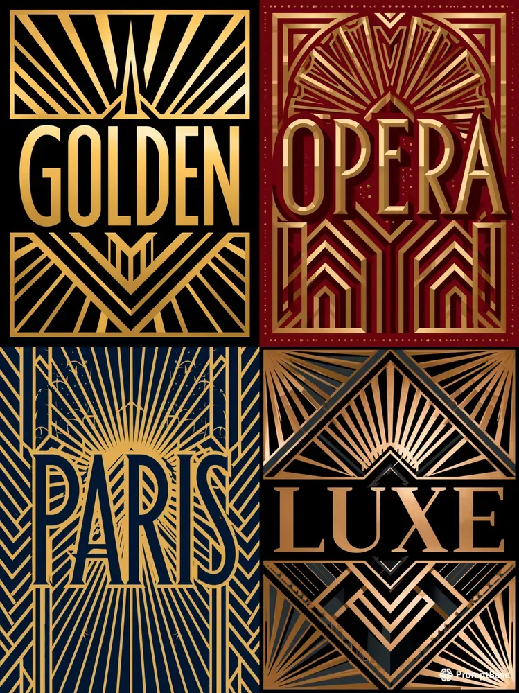 Art Deco Typography Poster Designs