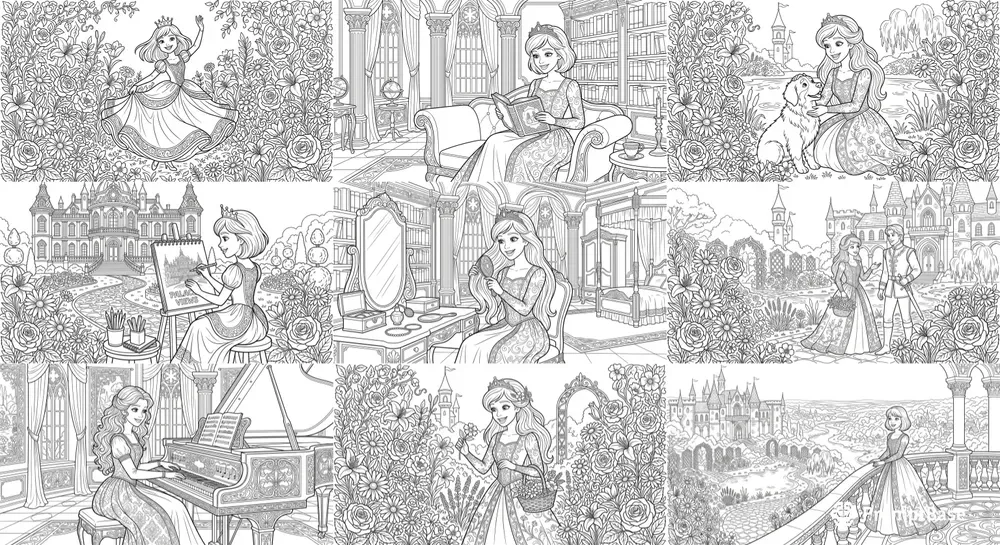 Princess Dreams Coloring Pages