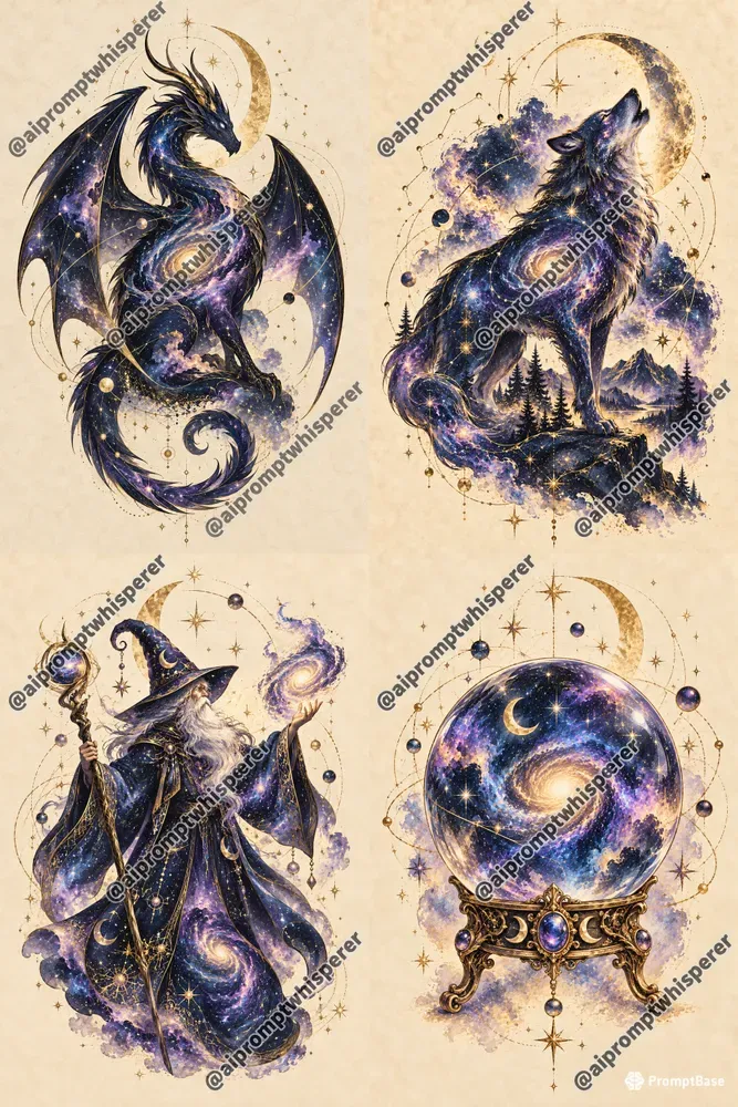 Elegant Cosmic Art Print Free Samples