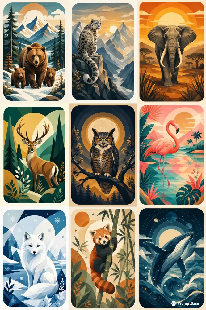 Minimalist Wildlife Posters
