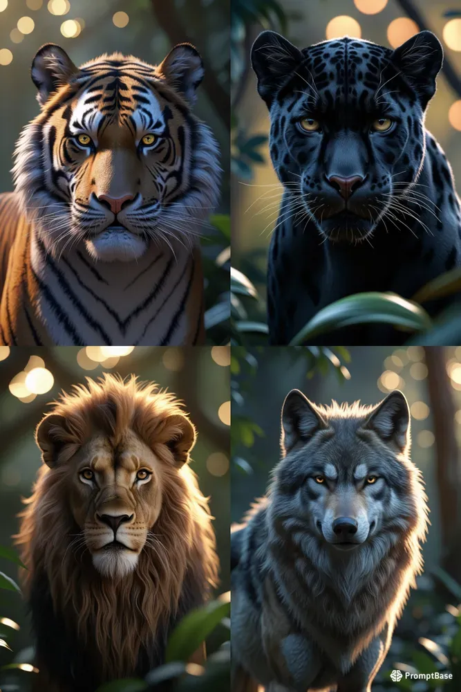 Ultrarealistic Jungle Animal Portraits