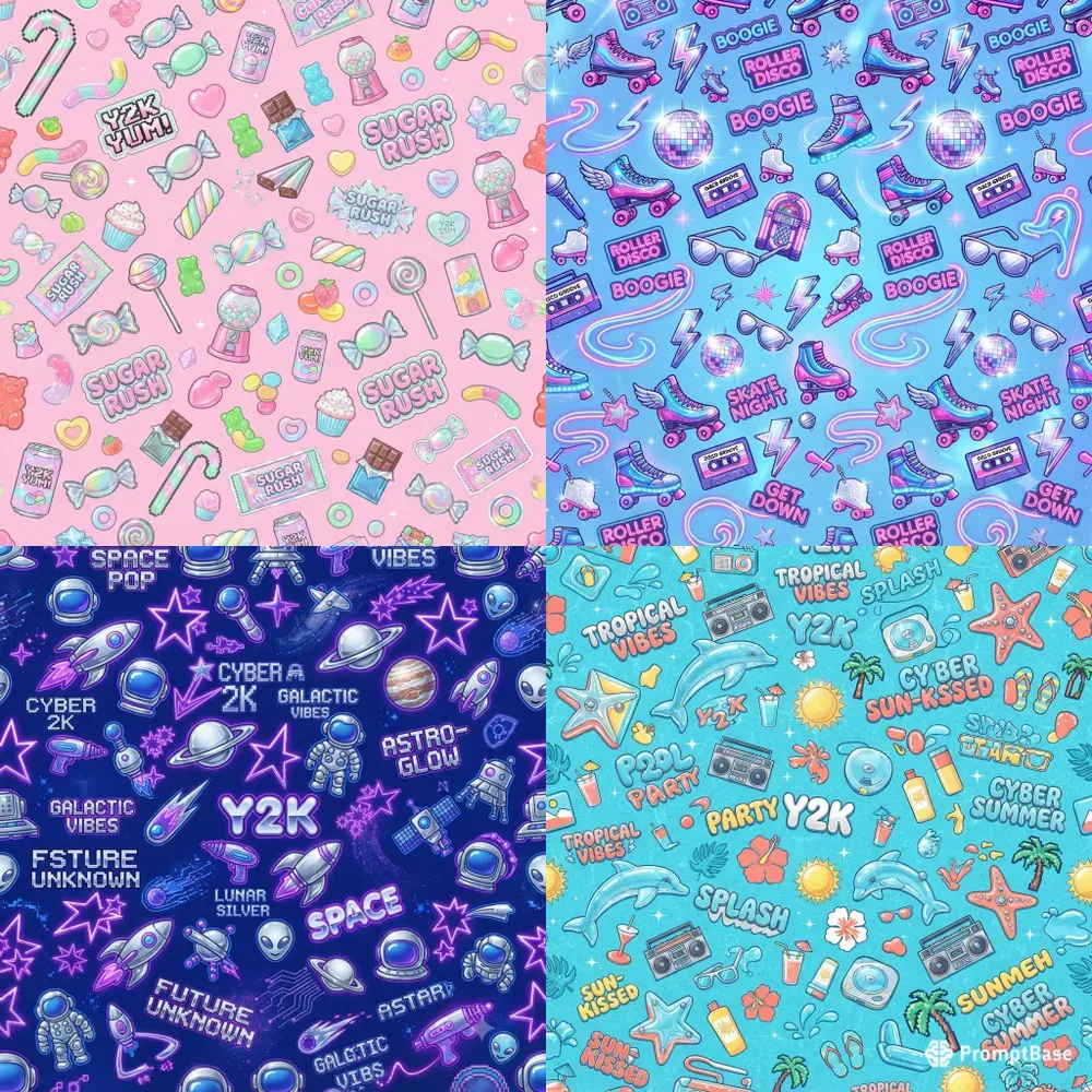 Y2k Seamless Pattern Generator