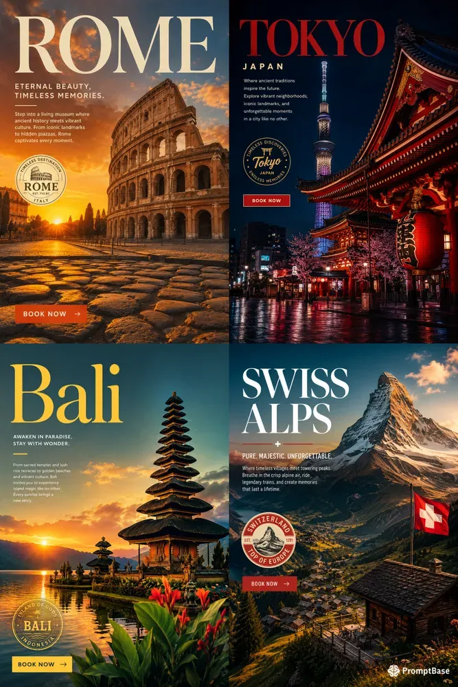 Commercial Luxury Travel Poster Creators
