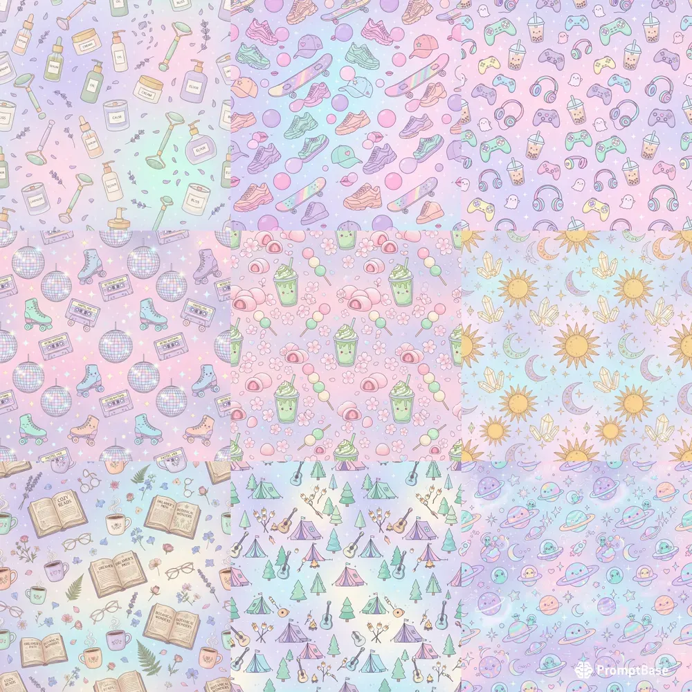 Seamless Pastel Aesthetic Patterns