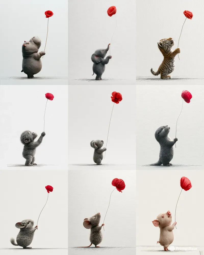 Minimal 3D Animal Wall Art