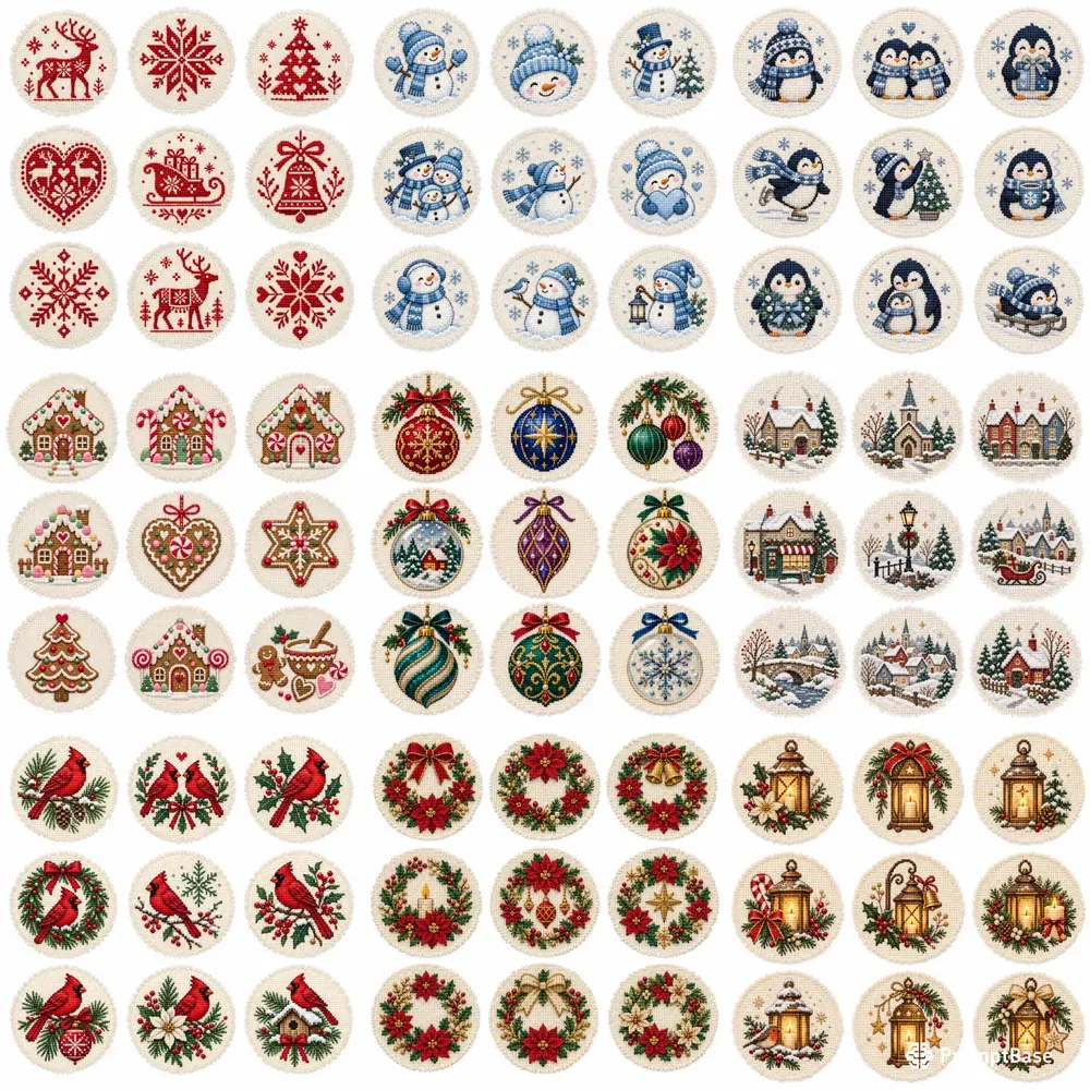 Christmas Cross Stitch Art Sets